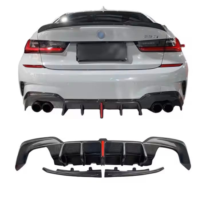 BMW G-Chassis 3 Series Carbon Fiber Rear Bumper Diffuser KB Style